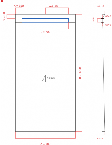 Showerlay Wiper 1 Way 900 X 1750 Mm. . . 