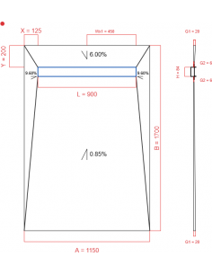Showerlay Wiper 4 Way 1150. . . 