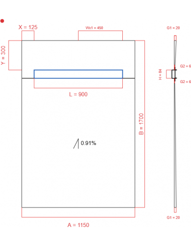Showerlay Wiper 1 Way 1150 X 1700 Mm. . . 