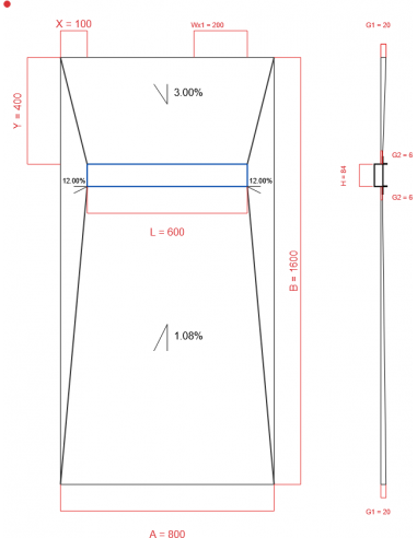 Showerbase Wiper 4 Way 800 X 1600 Mm. . . 