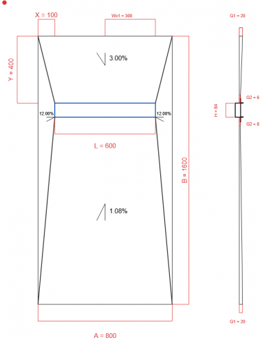 Showerbase Wiper 4 Way 800 X 1600 Mm. . . 