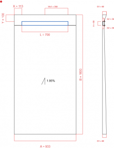 Showerlay Wiper 1 Way 933 X. . . 
