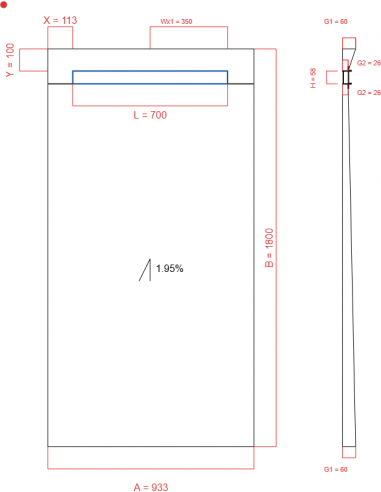 Showerlay Wiper 1 Way 933 X 1800 Mm. . . 