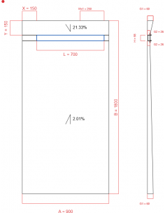 Showerlay Wiper 2 Way 900 X. . . 