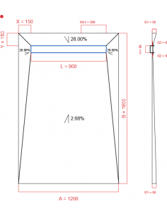 Showerlay Wiper 4 Way 1200. . . 