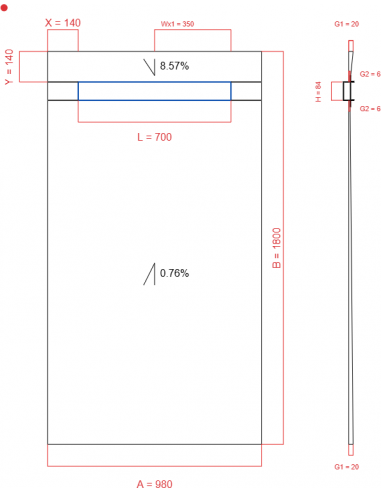 Showerlay Wiper 2 Way 980 X 1800 Mm. . . 