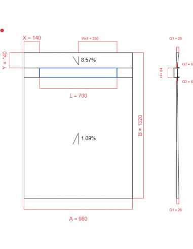 Showerlay Wiper 2 Way 980 X 1320 Mm. . . 