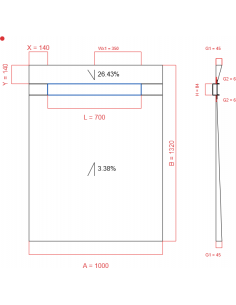 Showerlay Wiper 2 Way 1000. . . 