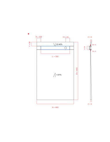 Showerlay Wiper 2 Way 900 X 1400 Mm. . . 