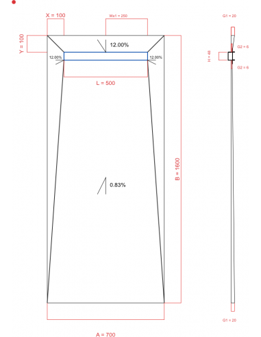 Showerlay Wiper 4 Way 700 X 1600 Mm. . . 