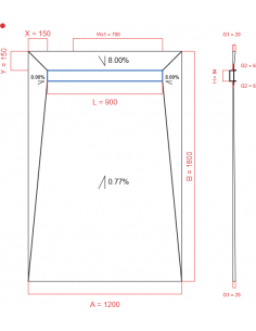 Showerlay Wiper 4 Way 1200. . . 
