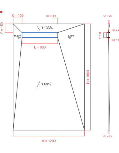 Showerbase Wiper 4 Way 1200 X 1800 Mm. . . 