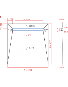 Showerlay Wiper 4 Way 1200. . . 