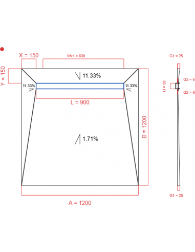 Showerlay Wiper 4 Way 1200 X 1200 Mm. . . 