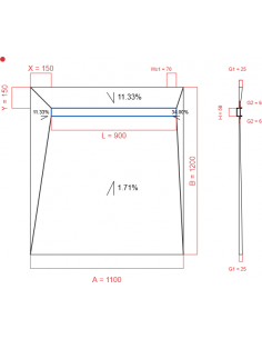 Showerlay Wiper 4 Way 1100. . . 