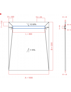 Showerbase Wiper 4 Way 1000. . . 
