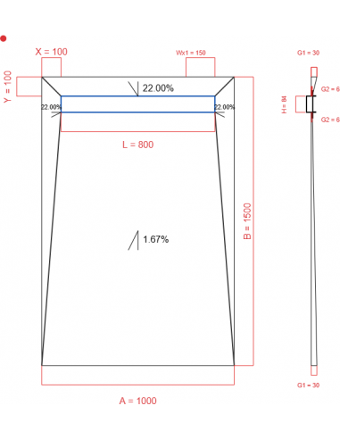 Showerbase Wiper 4 Way 1000 X 1500 Mm. . . 
