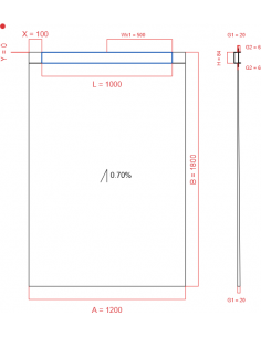 Showerlay Wiper 1 Way 1200. . . 
