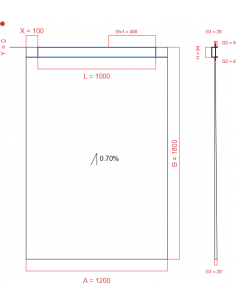 Showerlay Wiper 1 Way 1200. . . 