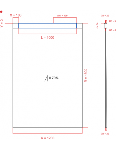 Showerlay Wiper 1 Way 1200 X 1800 Mm. . . 