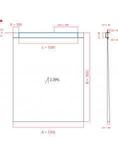 Showerlay Wiper 1 Way 1200. . . 