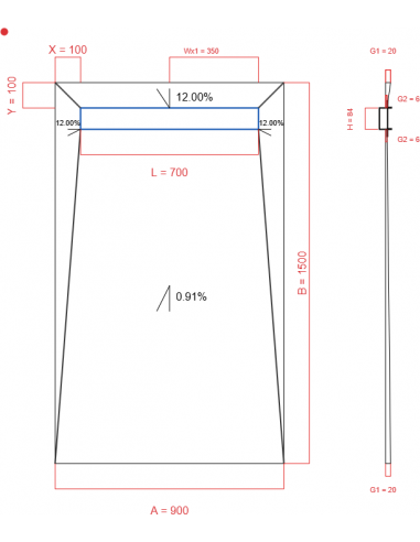Showerlay Wiper 4 Way 900 X 1500 Mm. . . 