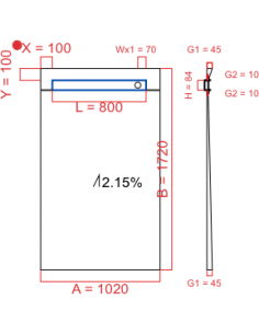 Showerlay Wiper 1 Way 1020. . . 