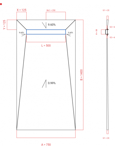 Showerlay Wiper 4 Way 750 X 1400 Mm. . . 