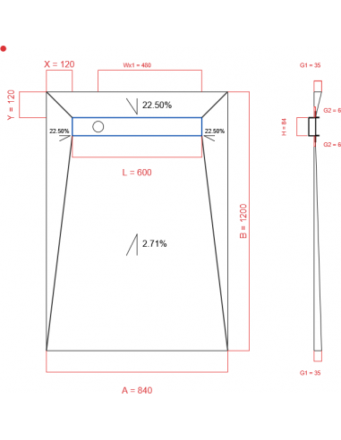 Showerlay Wiper 4 Way 840 X 1200 Mm. . . 