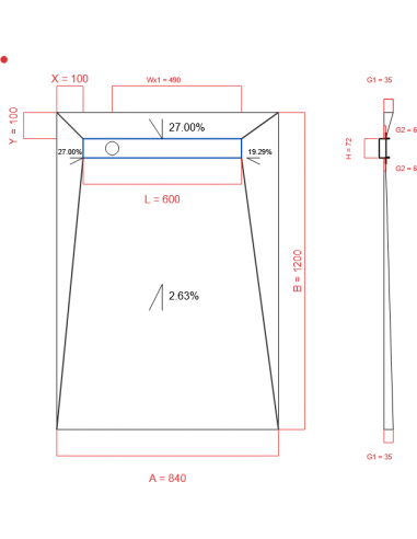 Showerlay Wiper 4 Way 840 X 1200 Mm. . . 