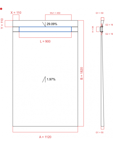 Showerlay Wiper 2 Way 1120 X 1820 Mm. . . 