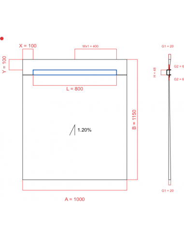 Showerlay Wiper 1 Way 1000 X 1150 Mm. . . 