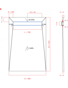 Showerlay Wiper 4 Way 900 X. . . 