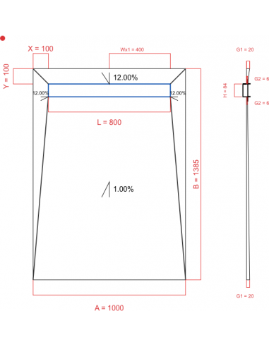Showerlay Wiper 4 Way 1000 X 1385 Mm. . . 