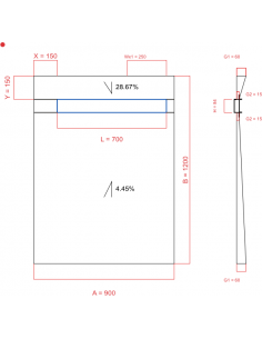 Showerbase Wiper 2 Way 900. . . 