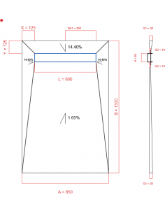 Showerlay Wiper 4 Way 850 X. . . 