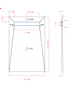 Showerlay Wiper 4 Way 850 X. . . 