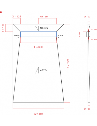 Showerlay Wiper 4 Way 850 X 1300 Mm. . . 