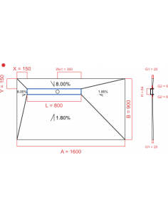 Showerbase Wiper 4 Way 1600. . . 