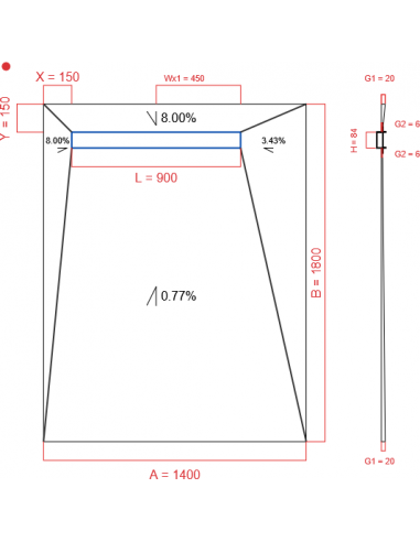 Showerlay Wiper 4 Way 1400 X 1800 Mm. . . 