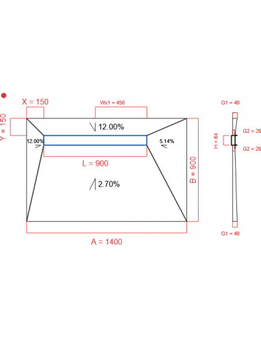 Showerlay Wiper 4 Way 1400 X 900 Mm. . . 