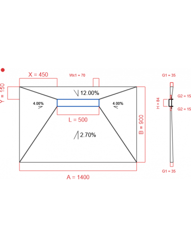 Showerlay Wiper 4 Way 1400 X 900 Mm. . . 
