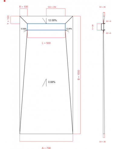 Showerlay Wiper 4 Way 700 X 1550 Mm. . . 