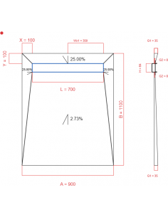 Showerlay Wiper 4 Way 900 X. . . 