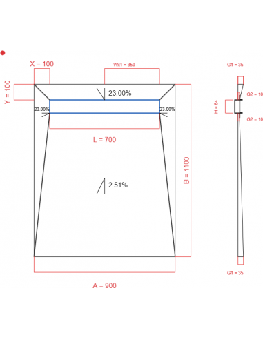 Showerlay Wiper 4 Way 900 X 1100 Mm. . . 