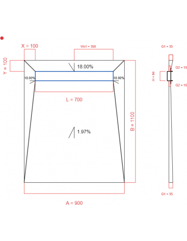 Showerlay Wiper 4 Way 900 X 1100 Mm. . . 