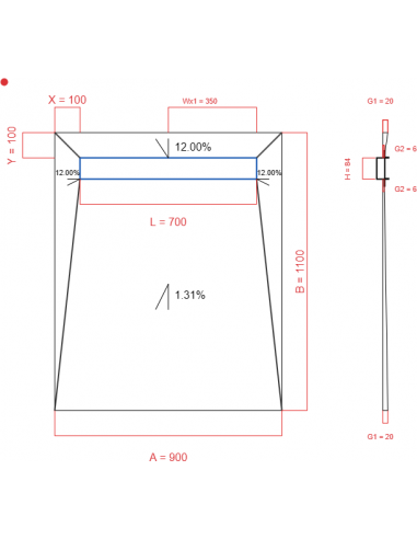 Laybase Wiper 4 Way 900 X 1100 Mm. . . 