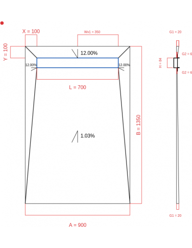 Showerlay Wiper 4 Way 900 X 1350 Mm. . . 