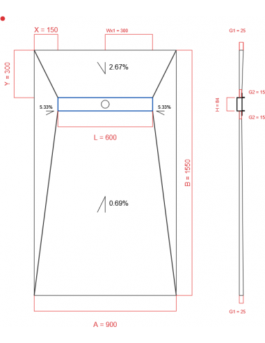 Showerlay Wiper 4 Way 900 X 1550 Mm. . . 