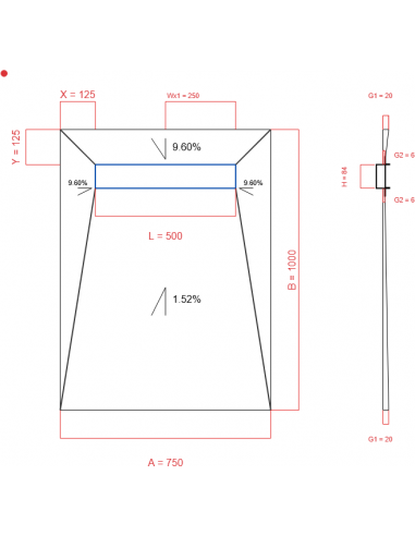 Showerlay Wiper 4 Way 750 X 1000 Mm. . . 